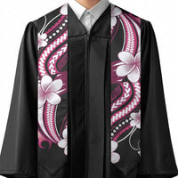 Samoa Siapo Tribal Pattern Graduation Stole Violet Polynesian Plumeria Tapa Motif