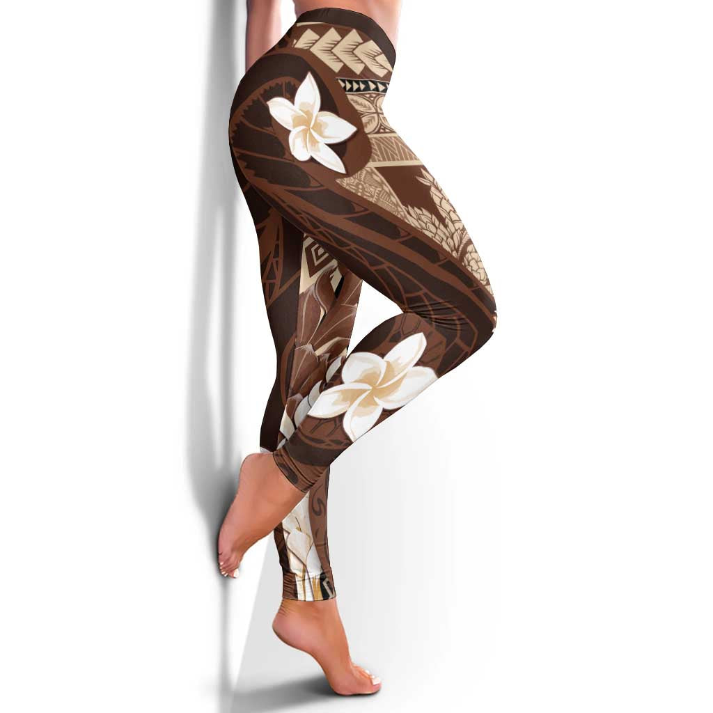 Samoa Teuila 2024 Leggings Samoan Siapo Pattern Brown Version LT05 - Polynesian Pride