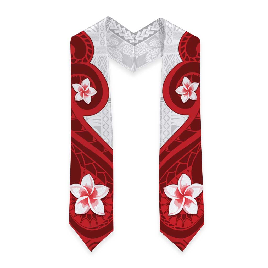 Samoa Teuila Graduation Stole Samoan Siapo Pattern Red Version LT05 - Polynesian Pride