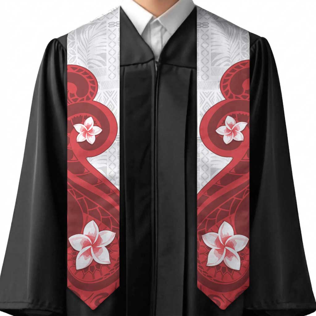 Samoa Teuila Graduation Stole Samoan Siapo Pattern Red Version LT05 - Polynesian Pride