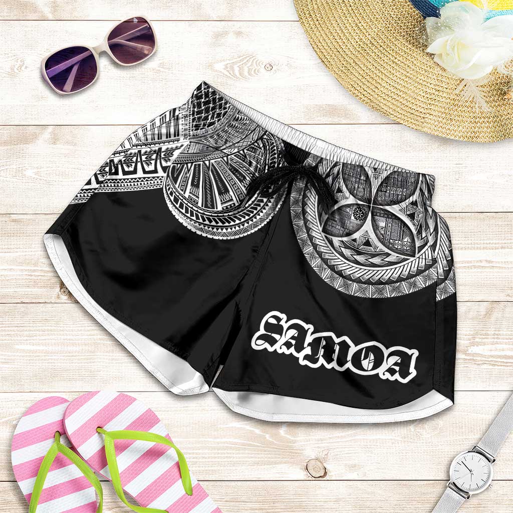 Samoa Traditional Tattoo Shorts for Women Tribal Tatau Pattern