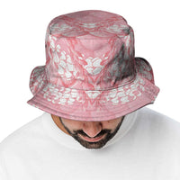 Soft Pink Mermaid Puakenikeni Maile Lei Bucket Hat LT01 - Polynesian Pride