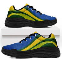 Solomon Islands Chunky Sneakers Flag-Inspired Curve Style LT05 Green - Polynesian Pride