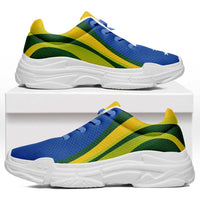Solomon Islands Chunky Sneakers Flag-Inspired Curve Style LT05 Green - Polynesian Pride