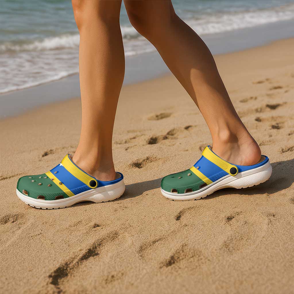 Solomon Islands Clogs Shoes Heritage Palette Flag-Inspired - Polynesian Pride