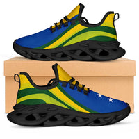 Solomon Islands Clunky Sneakers Flag-Inspired Curve Style LT05 Green - Polynesian Pride
