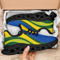 Solomon Islands Clunky Sneakers Flag-Inspired Curve Style LT05 - Polynesian Pride