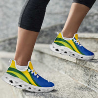 Solomon Islands Clunky Sneakers Flag-Inspired Curve Style LT05 - Polynesian Pride