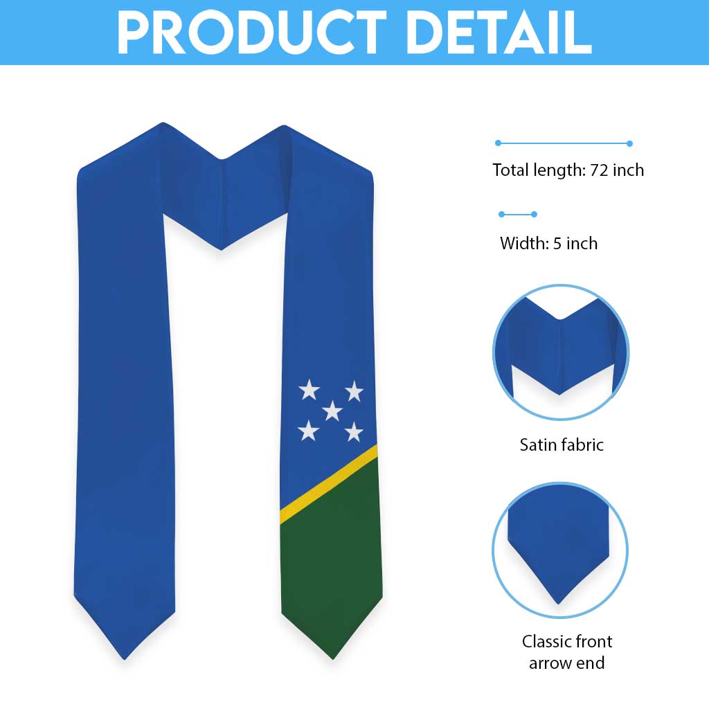 Solomon Islands Graduation Stole Flag Style LT05 - Polynesian Pride