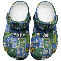 Solomon Islands Meri Kirihimete Clogs Shoes Pacific Patchwork Xmas Vibes - Polynesian Pride