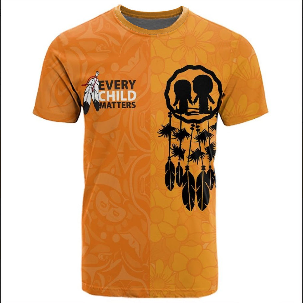 Polynesian Pride Orange Shirt Day T Shirt Every Child Matters Feathers T Shirt