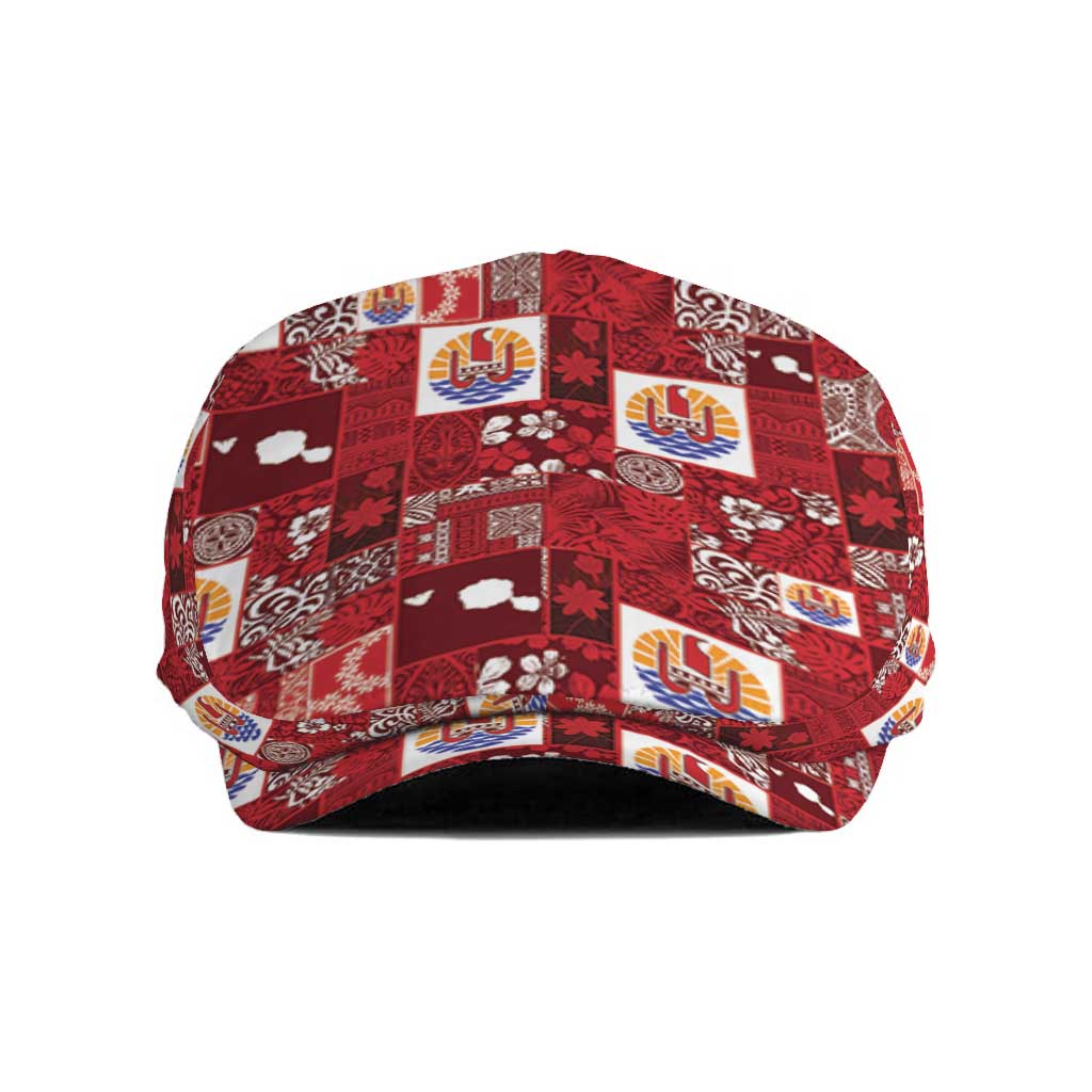 Tahiti Oaoa I Teie Noera Jeff Hat Pacific Patchwork Xmas Vibes - Polynesian Pride