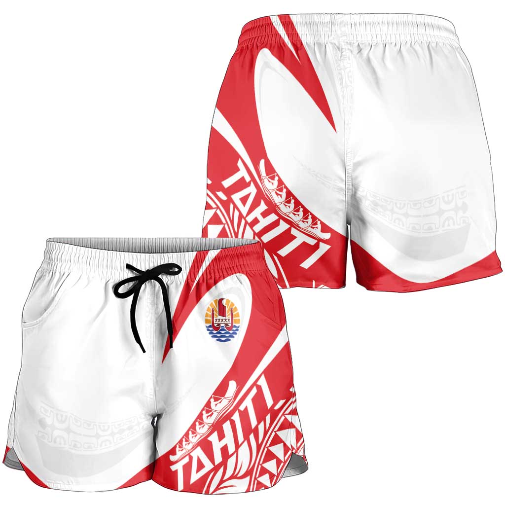Tahiti Va'a Race Shorts for Women Polynesian Tattoos Sporty Style - Polynesian Pride