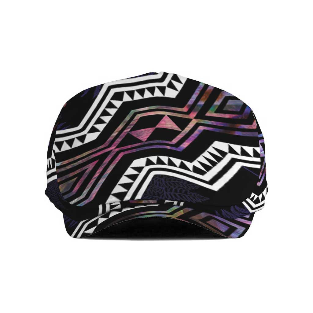 Taniko Aotearoa Mix Paua Shell Jeff Hat Niho Taniwha Lilac Glitter - Polynesian Pride