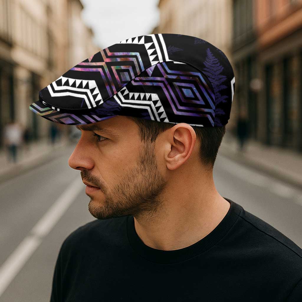 Taniko Aotearoa Mix Paua Shell Jeff Hat Niho Taniwha Lilac Glitter - Polynesian Pride