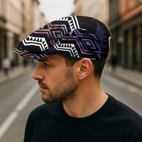 Taniko Aotearoa Mix Paua Shell Jeff Hat Niho Taniwha Lilac Glitter - Polynesian Pride