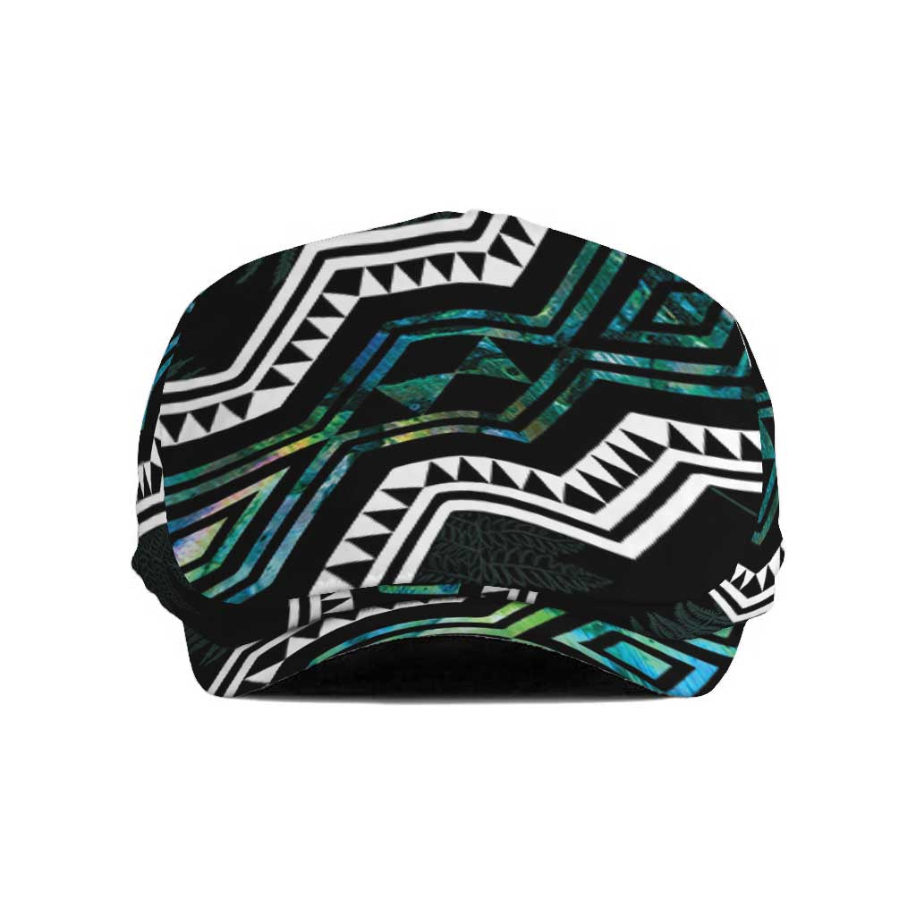Taniko Aotearoa Mix Paua Shell Jeff Hat Niho Taniwha Turquoise Glitter - Polynesian Pride