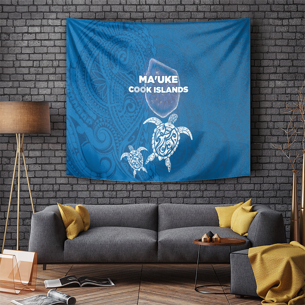 Cook Islands Ma'uke Atoll Tapestry Maori Turtle and Polynesian Pattern LT03