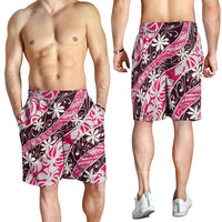 Tarona Tahiti Tiare Monstera Shorts for Men Polynesian Pattern Curve Style - Polynesian Pride