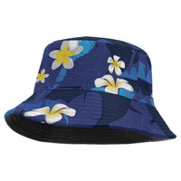 Teal Purple Banana Leaf Hawaii Bucket Hat Lau Maia Plumeria Tropical Summer Vibes