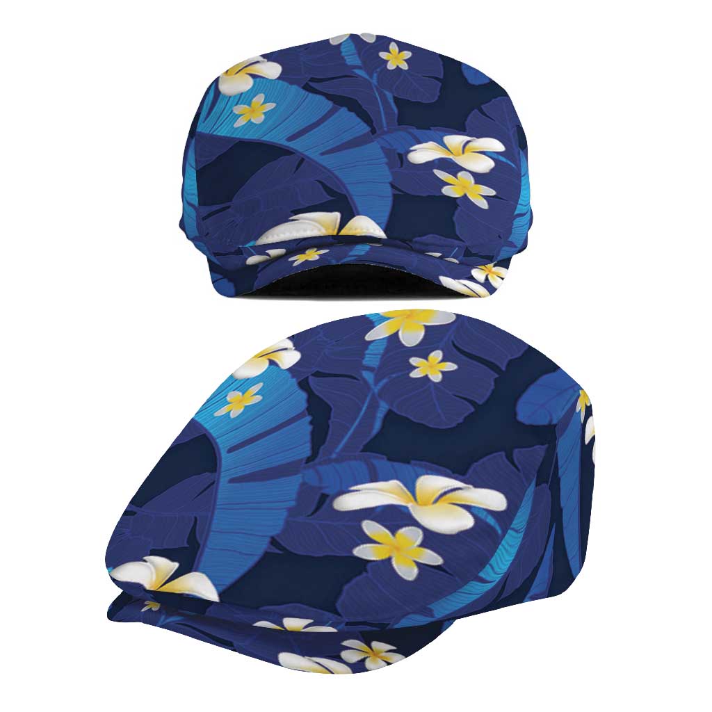 Teal Purple Banana Leaf Hawaii Jeff Hat Lau Maia Plumeria Tropical Summer Vibes