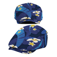 Teal Purple Banana Leaf Hawaii Jeff Hat Lau Maia Plumeria Tropical Summer Vibes