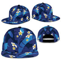 Teal Purple Banana Leaf Hawaii Snapback Cap Lau Maia Plumeria Tropical Summer Vibes