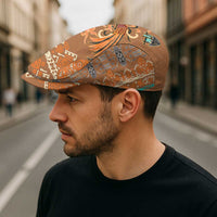 Terracotta Batik Papua-inspired Pattern Jeff Hat - Polynesian Pride