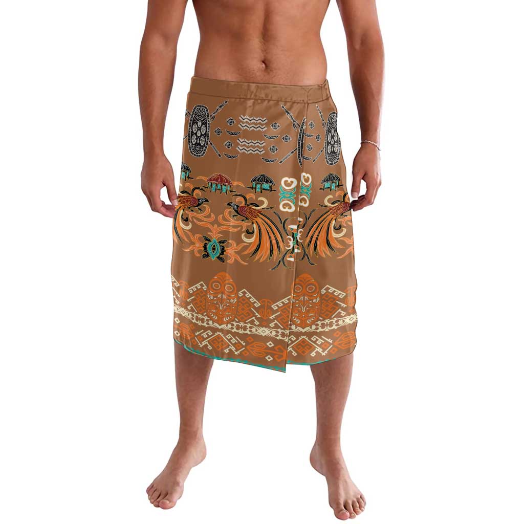 Terracotta Batik Papua-inspired Pattern Lavalava - Polynesian Pride