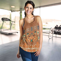 Terracotta Batik Papua-inspired Pattern Women Racerback Tank - Polynesian Pride