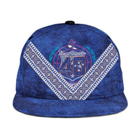 Toa Samoa Rugby Snapback Cap 40th Anniversary Samoan Siapo Pattern LT14 One Size Blue - Polynesian Pride