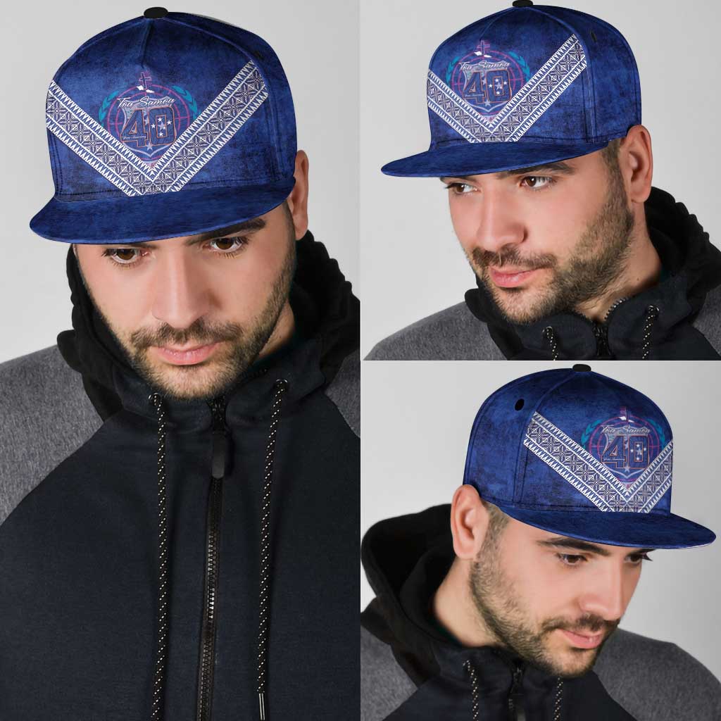 Toa Samoa Rugby Snapback Cap 40th Anniversary Samoan Siapo Pattern LT14 - Polynesian Pride