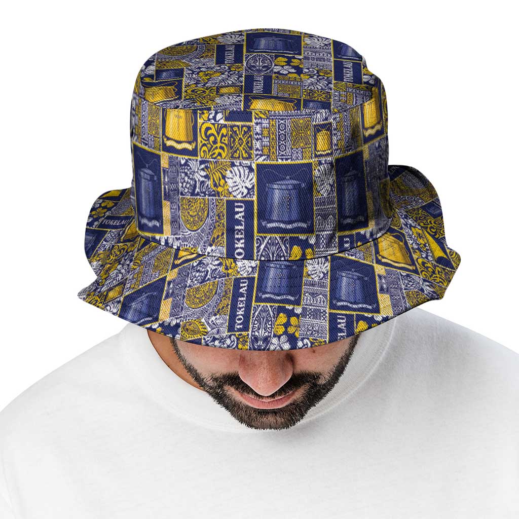 Tokelau Manuia te Kilihimahi Bucket Hat Pacific Patchwork Xmas Vibes - Polynesian Pride