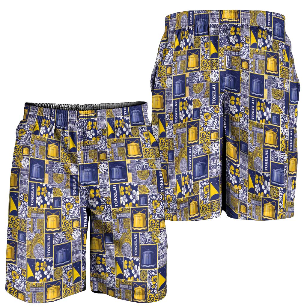 Tokelau Manuia te Kilihimahi Shorts for Men Pacific Patchwork Xmas Vibes - Polynesian Pride