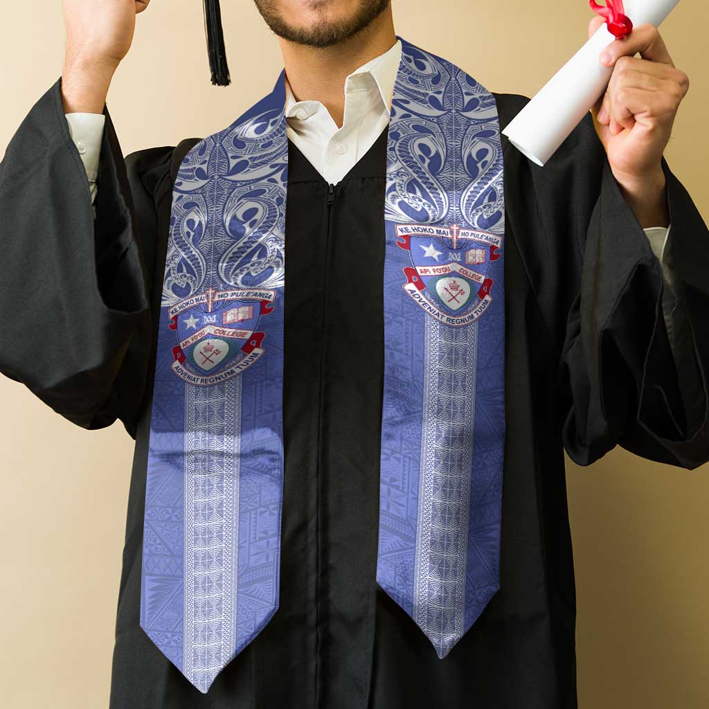 Tonga Apifoou School Graduation Stole Ngatu and Polynesian Pattern LT03 - Polynesian Pride