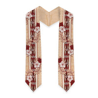 Tonga Language Week Graduation Stole Hibiscus Tongan Ngatu Pattern LT05 - Polynesian Pride