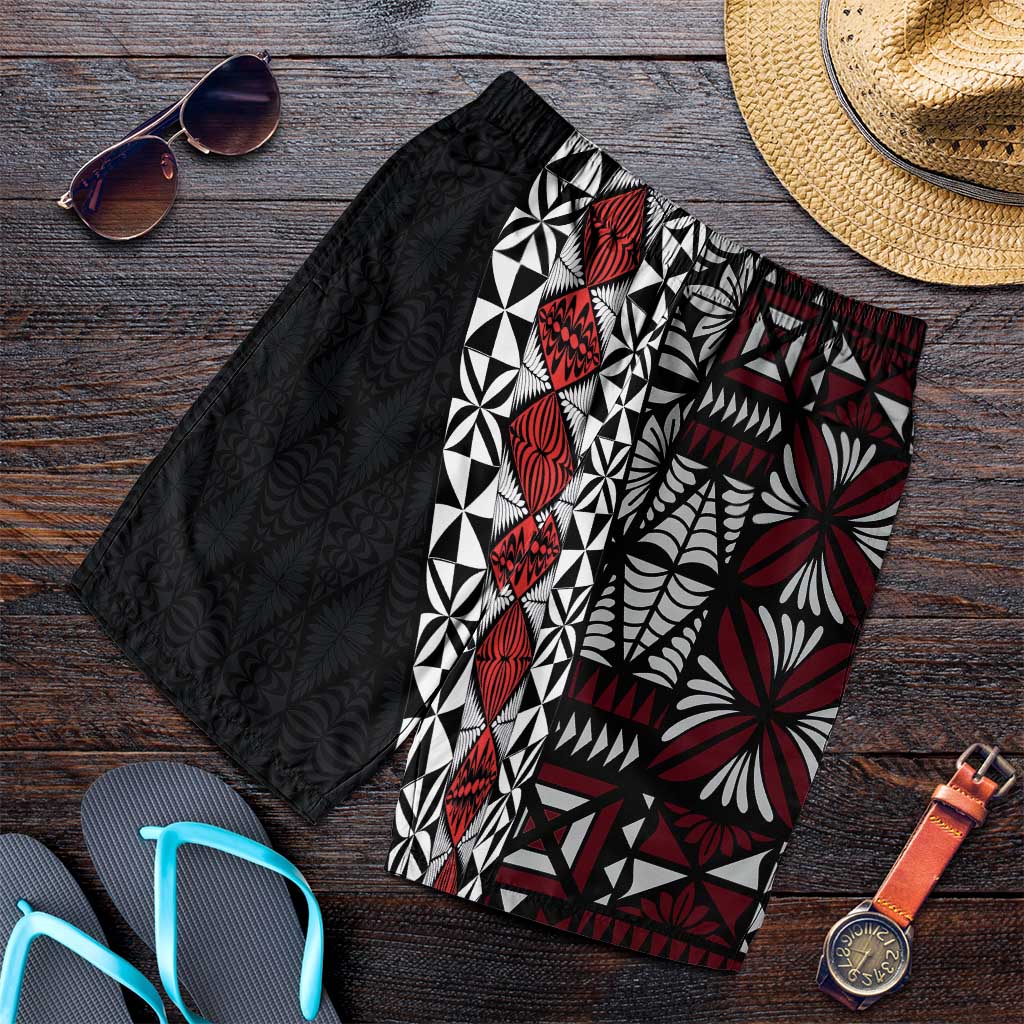 Tonga Ngatu Art Tattoo Polynesian Shorts for Men - Polynesian Pride