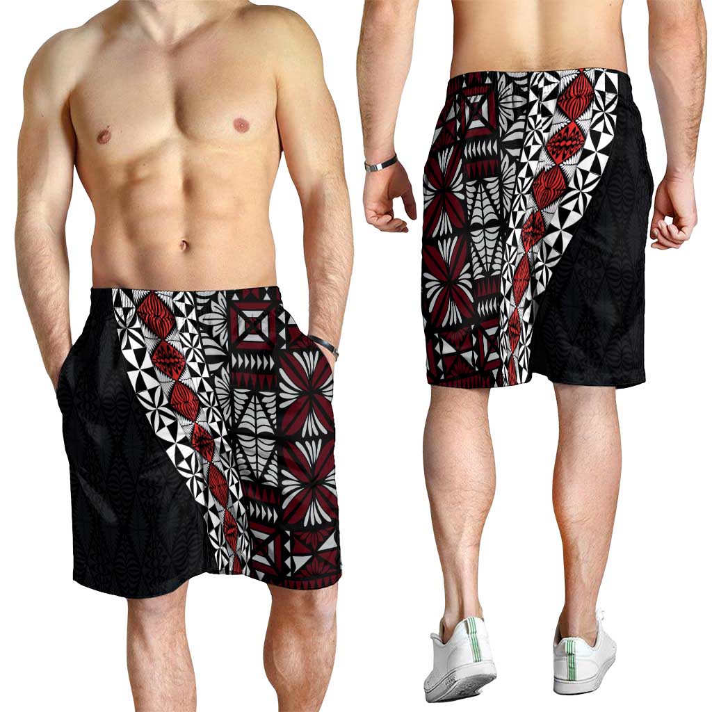 Tonga Ngatu Art Tattoo Polynesian Shorts for Men - Polynesian Pride