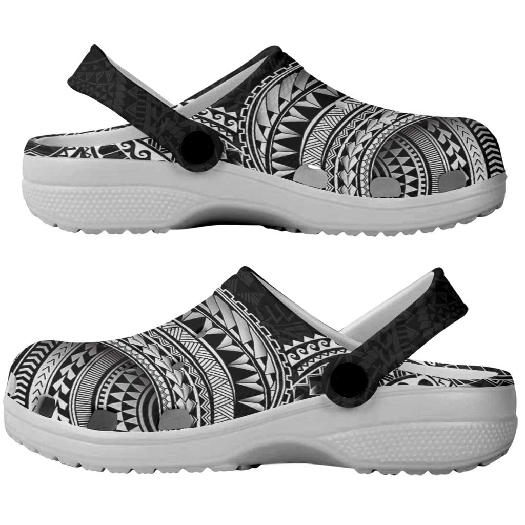 Traditional Polynesian Art Tattoos Clogs Shoes Black Color - Polynesian Pride