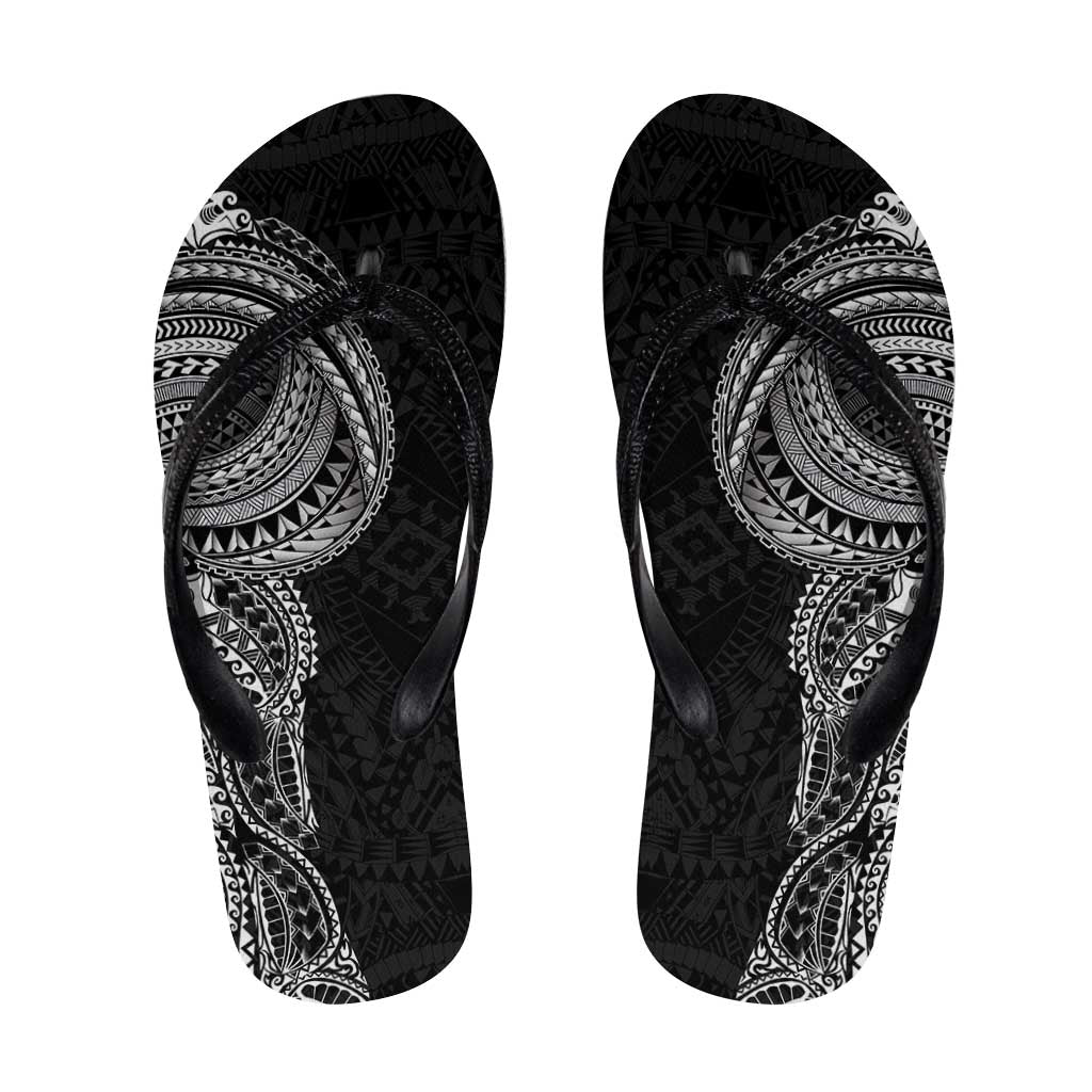 Traditional Polynesian Art Tattoos Flip Flops Black Color - Polynesian Pride