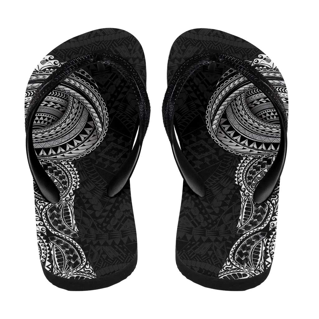 Traditional Polynesian Art Tattoos Flip Flops Black Color - Polynesian Pride