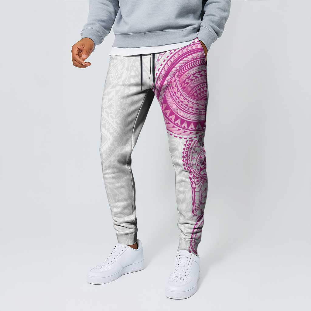 Traditional Polynesian Art Tattoos Jogger Pants Pink Color - Polynesian Pride