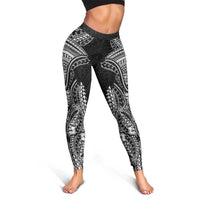 Traditional Polynesian Art Tattoos Leggings Black Color - Polynesian Pride