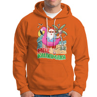 Mele Kalikimaka Tropical Hawaiian Christmas in Hawaii Beach Santa Hoodie TS02 Orange - Polynesian Pride