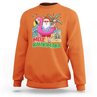 Mele Kalikimaka Tropical Hawaiian Christmas in Hawaii Beach Santa Sweatshirt TS02 Orange - Polynesian Pride