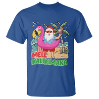 Mele Kalikimaka Tropical Hawaiian Christmas in Hawaii Beach Santa T Shirt TS02 Royal Blue - Polynesian Pride