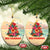 Hawaiian Christmas Ceramic Ornament Tropical Hawaii Hibiscus Xmas Tree Mele Kalikimaka TS02 Oval Sand - Polynesian Pride