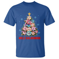 Tropical Hawaiian Plumeria Christmas Tree Mele Kalikimaka T Shirt TS02 Royal Blue - Polynesian Pride
