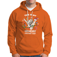 This Is My Hawaiian Christmas Shirt Tropical Xmas Hawaii Shaka Hoodie TS02 Orange - Polynesian Pride