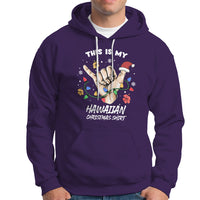 This Is My Hawaiian Christmas Shirt Tropical Xmas Hawaii Shaka Hoodie TS02 Purple - Polynesian Pride